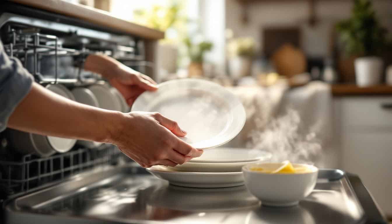 ontdek de eenvoudige 41-seconden-truc voor je vaatwasser waarmee 99% van het vastgebrande vet verdwijnt zonder te schrobben. snel, effectief en moeiteloos schoon!