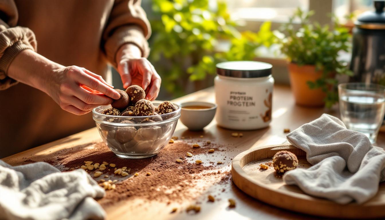 ontdek deze romige, eiwitrijke en verrassend lichte chocoladetruffel die je in slechts 10 minuten maakt – een gezonde traktatie voor elke gelegenheid.