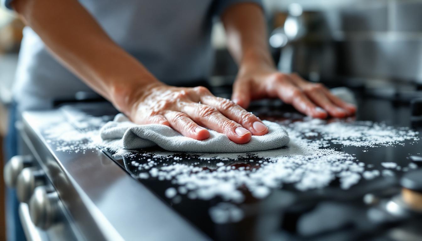 effectiever dan azijn: ontdek het ingrediënt dat moeiteloos witte aanslag van kookplaten verwijdert voor een stralend schone keuken.