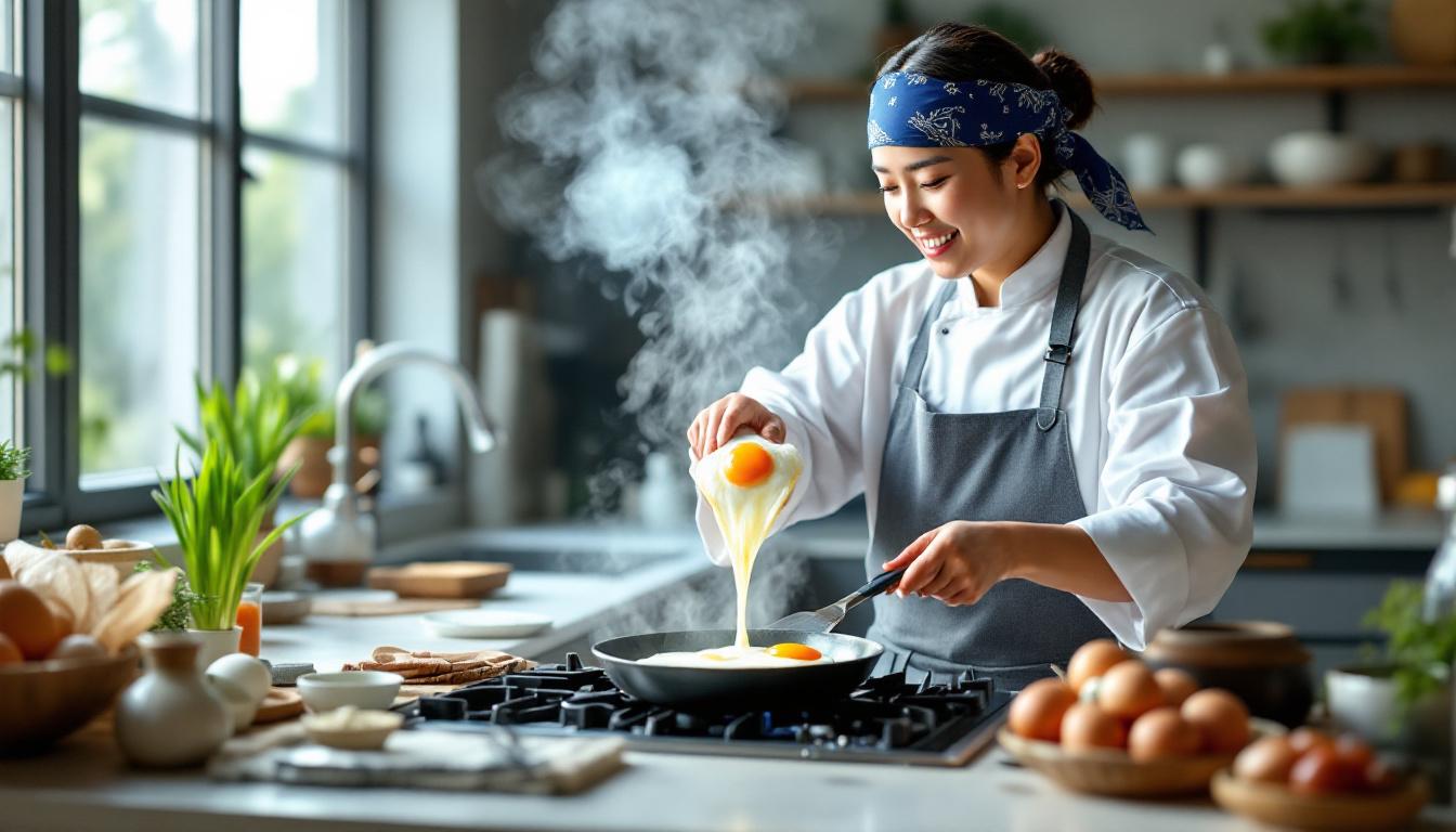 ontdek de slimme japanse kooktruc waarmee eieren moeiteloos uit de pan glijden zonder klassieke frituurolie te gebruiken.