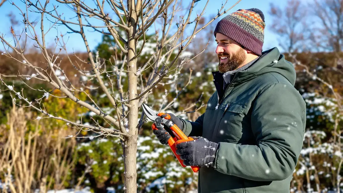 Tuin: deze boom mag volgens officiële aanbevelingen nooit in december gesnoeid worden.